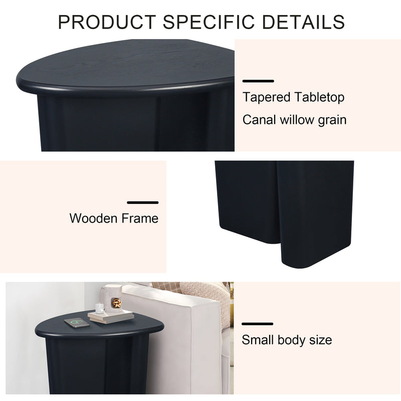 Walker Edison - Tapered Tabletop Side Table (BLACK)