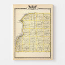 Vintage Map of Hancock County, Illinois 1876