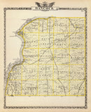 Vintage Map of Hancock County, Illinois 1876