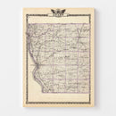 Vintage Map of Adams County, Illinois 1876