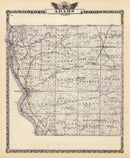 Vintage Map of Adams County, Illinois 1876