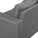 Modern Sectional Sofa Set With L Shape Chaise Lounge, Cup Holder, 4 Seat - Gray by HouseOfZazla