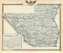 Vintage Map of Pike County, Illinois 1876