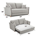 Oren Chenille Sleeper Sectional Sofa With Storage - Gray