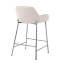 Daniella - Contemporary Fixed Height Counter Stool With Metal Legs (Set of 2) by HouseOfZazla