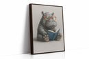 Baby Hippo Reading with Glasses