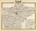 Vintage Map of Sangamon County, Illinois 1876