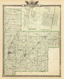 Vintage Map of Montgomery County, Illinois 1876