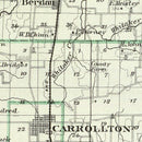 Vintage Map of Greene County, Illinois 1876