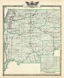 Vintage Map of Greene County, Illinois 1876