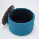 Nesting Ottomans, Round Coffee Table & Bench With Tray (Set of 2) by HouseOfZazla