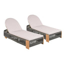 Outdoor Chaise Lounge Chair with Adjustable Backrest and Cushion by HouseOfZazla