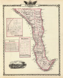 Vintage Map of Calhoun County, Illinois 1876