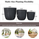 U_STYLE Lightweight MGO Planter Set of 3 by HouseOfZazla