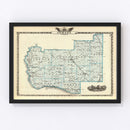 Vintage Map of Jersey County, Illinois 1876