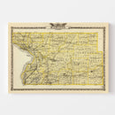 Vintage Map of Madison County, Illinois 1876