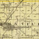 Vintage Map of Madison County, Illinois 1876