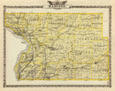 Vintage Map of Madison County, Illinois 1876