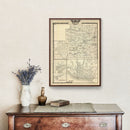Vintage Map of Bond County, Illinois 1876
