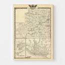 Vintage Map of Bond County, Illinois 1876