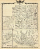 Vintage Map of Bond County, Illinois 1876