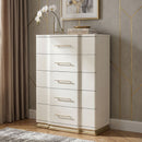 Lexington - 5 Drawer Chest - Beige by HouseOfZazla