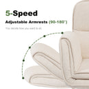 Criss Cross Swivel Desk Chair With Adjustable Armrests & Wheels For Home Office by HouseOfZazla