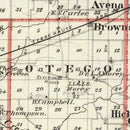 Vintage Map of Fayette County, Illinois 1876