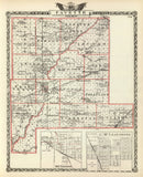 Vintage Map of Fayette County, Illinois 1876
