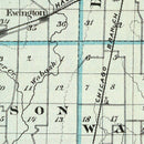 Vintage Map of Effingham County, Illinois 1876