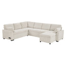 Convertible U-Shaped Sectional Sofa Bed With Reversible Chaise by HouseOfZazla