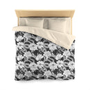 "Garden in Gray" Microfiber Duvet Cover