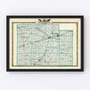 Vintage Map of Effingham County, Illinois 1876