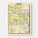 Vintage Map of Clay County, Illinois 1876