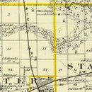 Vintage Map of Clay County, Illinois 1876