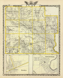 Vintage Map of Clay County, Illinois 1876