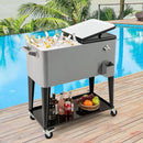 Portable Patio Cooler with Bottom Storage Shelf and Bottle Opener by LJGDeals