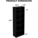 5 Tier Bookshelf Storage Cabinet With Anti-Tip Kit by HouseOfZazla