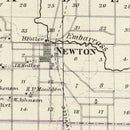 Vintage Map of Jasper County, Illinois 1876