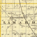 Vintage Map of Wayne County, Illinois 1876