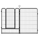 Dog Playpen, 16 Panels Pet Exercise Pen Indoor / Outdoor Fence With Anti Skid Base - Black by HouseOfZazla