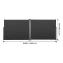 Retractable Side Awning, 71" x 236" Patio Screen with Waterproof Polyester Fabric by HouseOfZazla