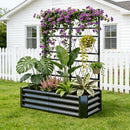 Galvanized Raised Garden Bed with Arch Trellis