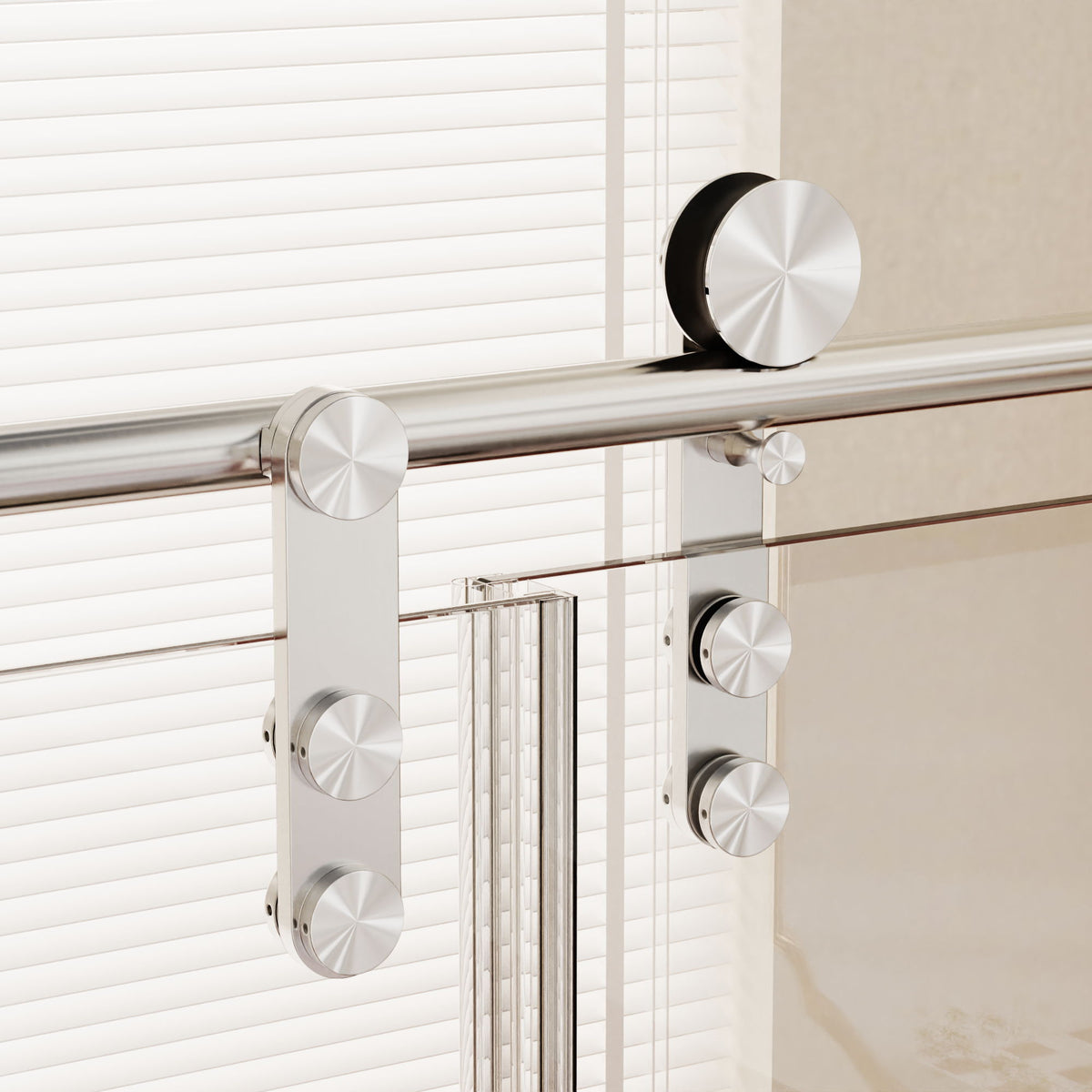 Frameless Single Sliding Shower Doors With Towel Rail & Handle, photo 24 of 40