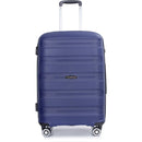 Hardshell Suitcase Spinner Wheels PP Luggage Sets Lightweight Durable Suitcase with TSA Lock,3-Piece Set (20/24/28), Navy
