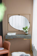 Poppy Mirror With Metal Frame Contemporary Design For Bathroom, Entryway Wall Decor by HouseOfZazla