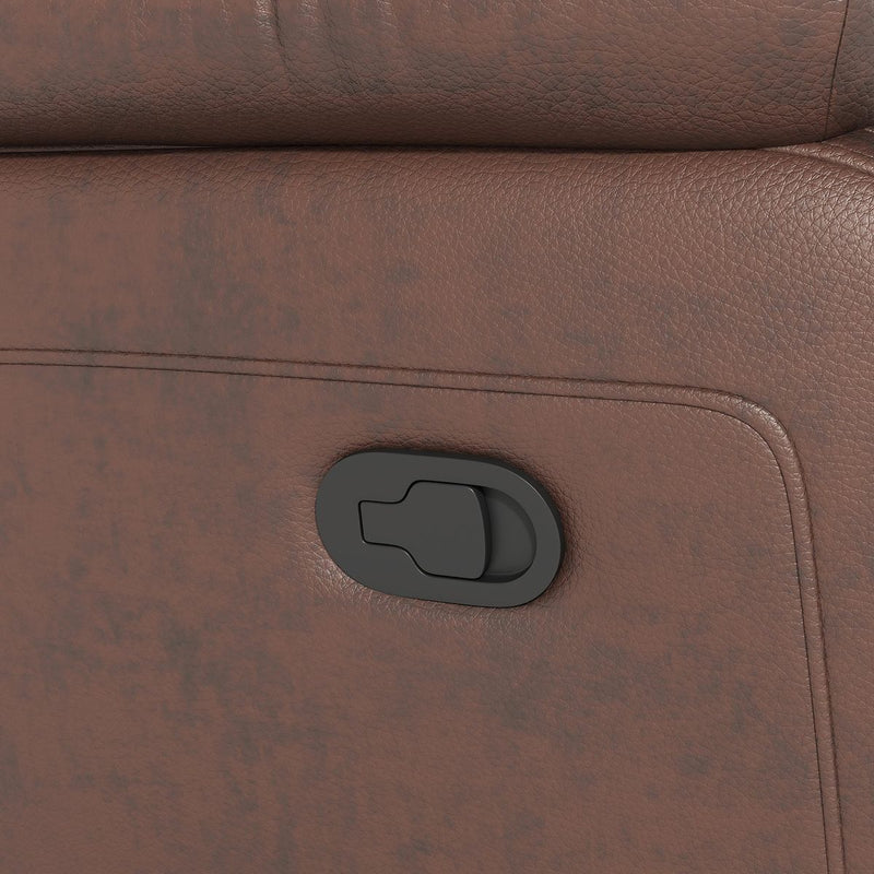 Genuine Leather Non-Power Reclining LVST-Brown