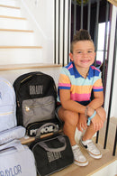 Black + Grey Colorblock Backpack - NO CUSTOMIZATION