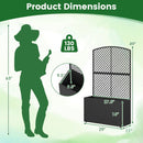 49 Inch Raised Garden Bed with Trellis and Wicker Planter Box by LJGDeals