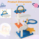 49 Inches Tall Cat Tree with UFO Top Perch Space Capsule and Sisal Scratching Posts-Blue by LJGDeals